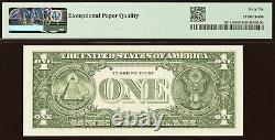 2 x $1 Federal Reserve Note PMG 66EPQ partial up ladder serial number 01234560