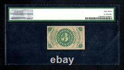 FR1226 3c US FRACTIONAL CURRENCY Graded PMG63 Choice Unc L1
