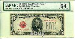 FR 1528 STAR 1928C $5 Legal Tender Note PMG 64 Choice Uncirculated