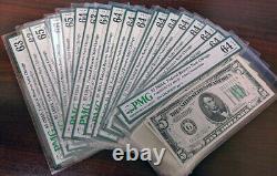 FR. 1957 G $5 1934-A Federal Reserve Note Chicago 19pc Lot CH PMG Gem 63-66EPQ