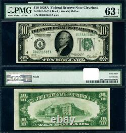 FR. 2001 D $10 1928-A Federal Reserve Cleveland D-A Block Choice PMG CU63 NET