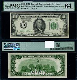 FR. 2152 D $100 1934 Federal Reserve Note Cleveland D-A Block DGS Choice PMG CU6