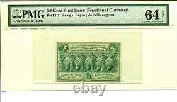 Fr 1312 50 CENT FIRST ISSUE FRACTIONAL CURRENCY PMG 64 EPQ CHOICE UNCIRCULATED