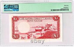 Gambia 1 Pound ND (1965-70) Pick 2a PMG Choice Uncirculated 64
