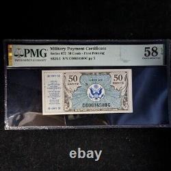 Military Payment Certificate PMG Choice AU58 Series 472 50C First Printing S8