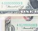 Pmg 64 Epq / 65 Epq= 00999999/01000000 Fancy Rollover Serial Set Uncirculated $1