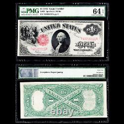 PMG Choice Uncirculated 64 EPQ 1917 $1 Legal Tender Note Fr. 39 pp G