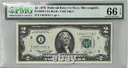 PMG GEM 66-EPQ Minneapolis I 1976 $2.00 FRN, Fr # 1935-I, Rarest 1976 District