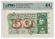 Switzerland Banknote 50 Franken 1965 Pmg Ms 64 Choice Uncirculated