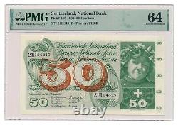 SWITZERLAND banknote 50 Franken 1965 PMG MS 64 Choice Uncirculated