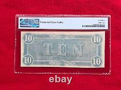 T-68 1864 $10 Ten Dollar CSA Confederate Note PMG 63 EPQ Choice Uncirculated