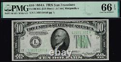 Top Pop LB Block. $10 1934A San Francisco FRN. PMG 66 EPQ. Premium Quality
