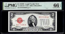 UNITED STATES 1928D $2 Legal Tender Note. FR # 1505. PMG 66 EPQ. HIGH QUALITY